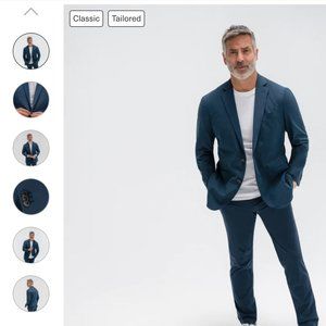 New Unused Navy Sene Tailored Suit (Blazer and Pants)